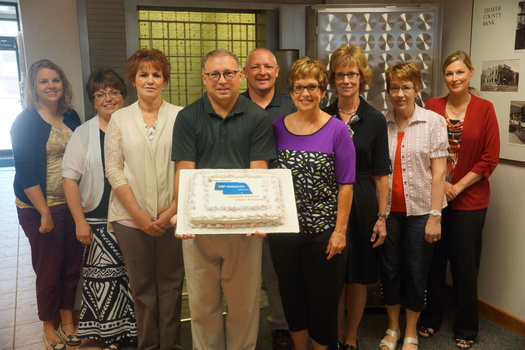 Staff with Cake